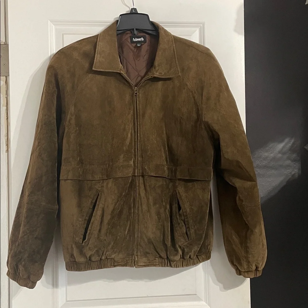 Ashworth Men’s Genuine Suede Leather Jacket Size XL